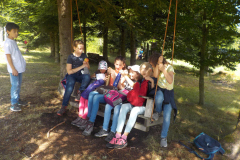 Pause machen  auf der Riesenschaukel war toll !!
